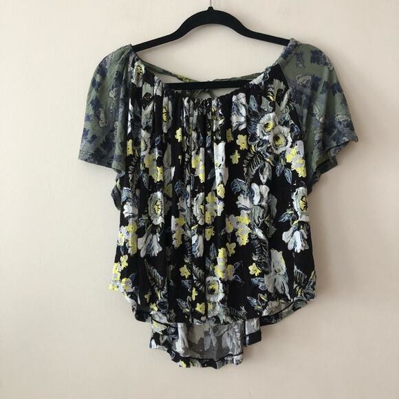 Free People Baja Babe Floral Print Scoop Back Top - Picture 3 of 6